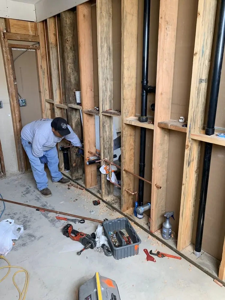 Commercial rough-in plumbing for Gas Line Repair in Uptown Loop